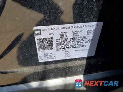 Zdjęcie 13 z 13 samochodu: 2022 GMC TERRAIN SLE VIN:3GKALMEV2NL123871 - miniatura