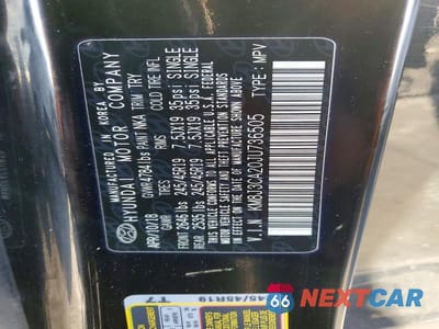 Zdjęcie 13 z 13 samochodu: 2018 HYUNDAI TUCSON VALUE VIN:KM8J3CA20JU736505 - miniatura