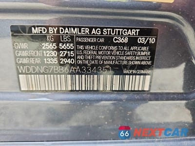 Zdjęcie 12 z 12 samochodu: 2010 MERCEDES-BENZ S 550 VIN:WDDNG7BB6AA334351 - miniatura