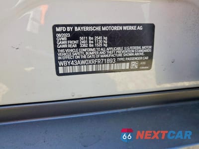 Zdjęcie 13 z 13 samochodu: 2024 BMW I4 EDRIVE 35 VIN:WBY43AW0XRFR71893 - miniatura