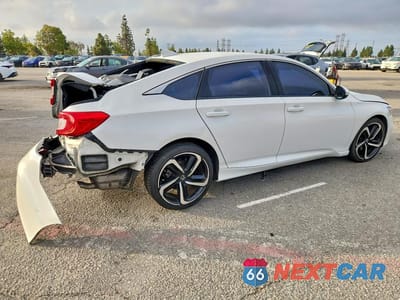Trzecie zdjęcie samochodu z tyłu: 2020 HONDA ACCORD SPORT VIN:1HGCV1F33LA117268 - miniatura