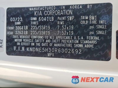 Zdjęcie 14 z 14 samochodu: 2024 KIA CARNIVAL SX PRESTIGE VIN:KNDNE5H30R6302692 - miniatura