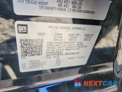 Zdjęcie 12 z 12 samochodu: 2022 GMC SIERRA K1500 AT4 VIN:1GTPUEEL7NZ546767 - miniatura