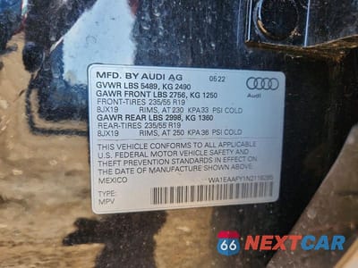 Zdjęcie 14 z 14 samochodu: 2022 AUDI Q5 PREMIUM PLUS 45 VIN:WA1EAAFY1N2116285 - miniatura
