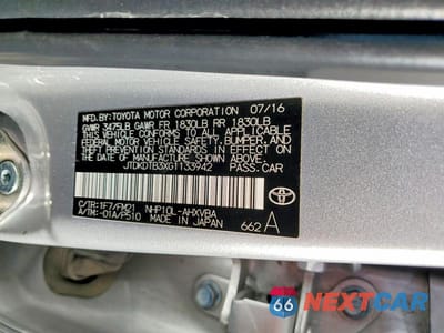 Zdjęcie 12 z 12 samochodu: 2016 TOYOTA PRIUS C TWO VIN:JTDKDTB3XG1133942 - miniatura
