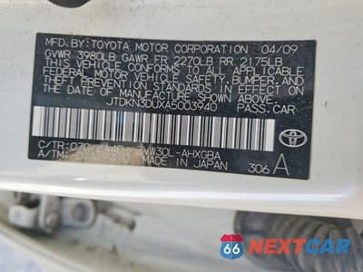 Zdjęcie 12 z 12 samochodu: 2010 TOYOTA PRIUS V VIN:JTDKN3DUXA5003940 - miniatura