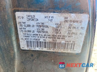 Zdjęcie 12 z 12 samochodu: 1997 DODGE RAM 1500 VIN:3B7HC13Y1VM596337 - miniatura