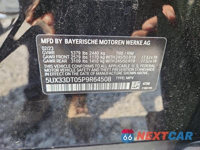 Zdjęcie 12 z 12 samochodu: 2023 BMW X4 XDRIVE30I VIN:5UX33DT05P9R64508 - miniatura