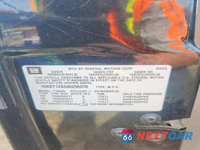 Zdjęcie 13 z 13 samochodu: 2004 GMC ENVOY XUV VIN:1GKET12S046206976 - miniatura