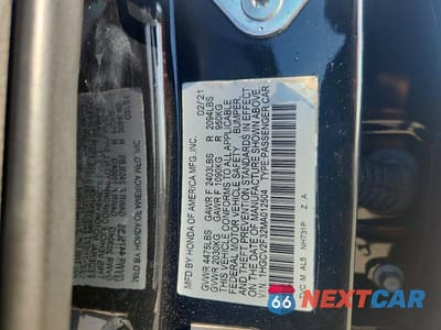 Zdjęcie 12 z 12 samochodu: 2021 HONDA ACCORD SPORT VIN:1HGCV2F32MA012504 - miniatura