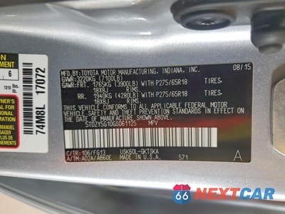 Zdjęcie 14 z 14 samochodu: 2016 TOYOTA SEQUOIA SR5 VIN:5TDZY5G10GS061125 - miniatura