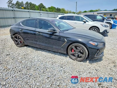 Czwarte zdjęcie samochodu z boku: 2019 GENESIS G70 3.3T ADVANCED VIN:KMTG34LE2KU039674 - miniatura