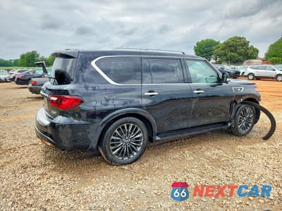 Trzecie zdjęcie samochodu z tyłu: 2023 INFINITI QX80 LUXE VIN:JN8AZ2AFXP9757118 - miniatura