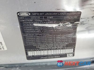Zdjęcie 12 z 12 samochodu: 2019 LAND ROVER RANGE ROVER SPORT HSE DYNAMIC VIN:SALWV2SV2KA815869 - miniatura
