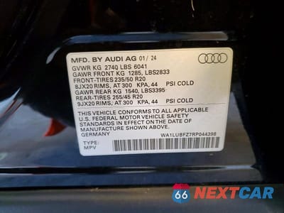 Zdjęcie 13 z 13 samochodu: 2024 AUDI Q4 E-TRON PREMIUM PLUS VIN:WA1LUBFZ7RP044398 - miniatura