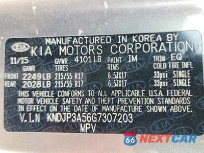 Zdjęcie 12 z 12 samochodu: 2016 KIA SOUL + VIN:KNDJP3A56G7307203 - miniatura