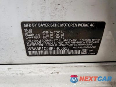 Zdjęcie 12 z 12 samochodu: 2019 BMW 330I VIN:WBA5R1C58KFH05623 - miniatura