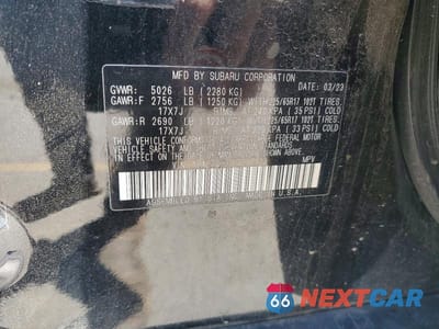 Zdjęcie 13 z 13 samochodu: 2023 SUBARU OUTBACK WILDERNESS VIN:4S4BTGUD3P3207928 - miniatura