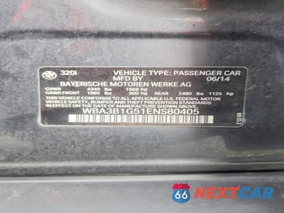 Zdjęcie 12 z 12 samochodu: 2014 BMW 320 I VIN:WBA3B1G51ENS80405 - miniatura