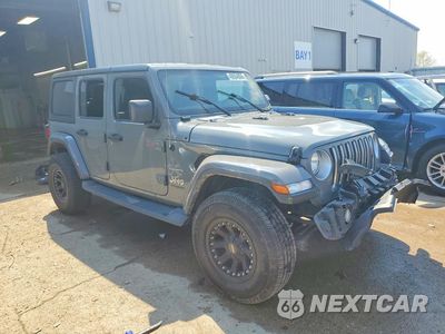 Czwarte zdjęcie samochodu z boku: 2019 JEEP WRANGLER UNLIMITED SAHARA VIN:1C4HJXEN2KW506636 - miniatura
