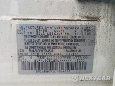 Zdjęcie 13 z 13 samochodu: 2020 NISSAN SENTRA SV VIN:3N1AB8CV1LY264538 - miniatura