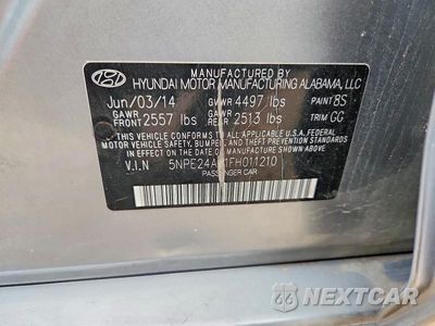 Zdjęcie 12 z 12 samochodu: 2015 HYUNDAI SONATA SE VIN:5NPE24AF1FH011210 - miniatura