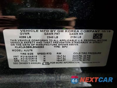 Zdjęcie 13 z 13 samochodu: 2020 BUICK ENCORE PREFERRED VIN:KL4CJASB8LB046063 - miniatura