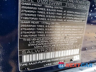 Zdjęcie 12 z 12 samochodu: 2022 LAND ROVER RANGE ROVER SPORT HSE DYNAMIC VIN:SALWR2SE1NA229110 - miniatura