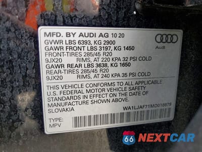 Zdjęcie 13 z 13 samochodu: 2021 AUDI Q7 PREMIUM PLUS VIN:WA1LJAF71MD018679 - miniatura