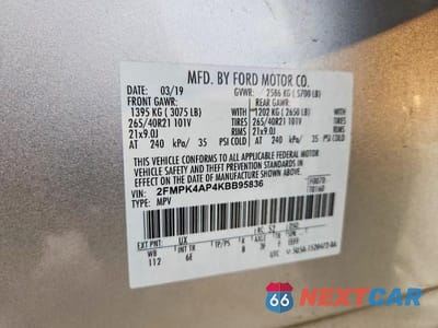 Zdjęcie 13 z 13 samochodu: 2019 FORD EDGE ST VIN:2FMPK4AP4KBB95836 - miniatura