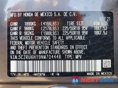 Zdjęcie 13 z 13 samochodu: 2022 HONDA HR-V SPORT VIN:3CZRU6H19NM704448 - miniatura