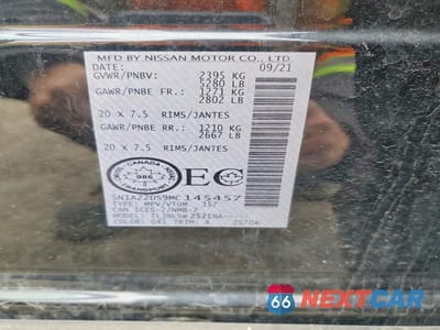 Zdjęcie 13 z 13 samochodu: 2021 NISSAN MURANO PLATINUM VIN:5N1AZ2DS9MC145457 - miniatura