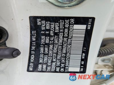Zdjęcie 12 z 12 samochodu: 2017 HONDA CIVIC LX VIN:SHHFK7H28HU202342 - miniatura