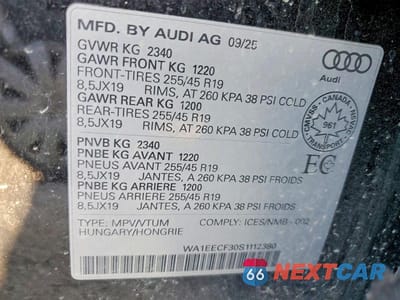 Zdjęcie 12 z 12 samochodu: 2025 AUDI Q3 PREMIUM PLUS S LINE 45 VIN:WA1EECF30S1112380 - miniatura