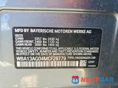 Zdjęcie 12 z 12 samochodu: 2021 BMW 530E VIN:WBA13AG04MCF28779 - miniatura