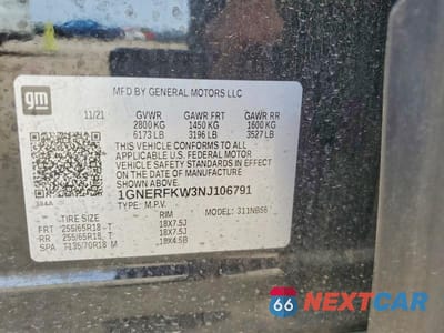 Zdjęcie 13 z 13 samochodu: 2022 CHEVROLET TRAVERSE LS VIN:1GNERFKW3NJ106791 - miniatura