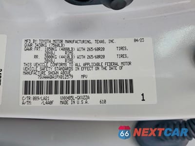 Zdjęcie 12 z 12 samochodu: 2023 TOYOTA SEQUOIA PLATINUM VIN:7SVAAABA1PX012579 - miniatura