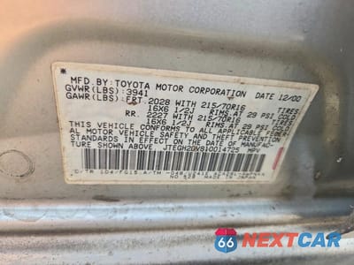 Zdjęcie 13 z 13 samochodu: 2001 TOYOTA RAV4 BASE VIN:JTEGH20V810014725 - miniatura