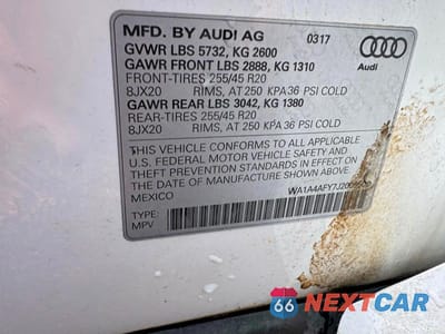 Zdjęcie 10 z 10 samochodu: 2018 AUDI SQ5 PREMIUM PLUS VIN:WA1A4AFY7J2009502 - miniatura