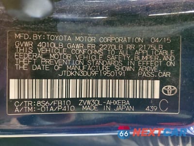 Zdjęcie 12 z 12 samochodu: 2015 TOYOTA PRIUS TWO VIN:JTDKN3DU9F1950191 - miniatura