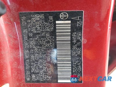 Zdjęcie 12 z 12 samochodu: 2017 TOYOTA COROLLA IM BASE VIN:JTNKARJE5HJ537212 - miniatura