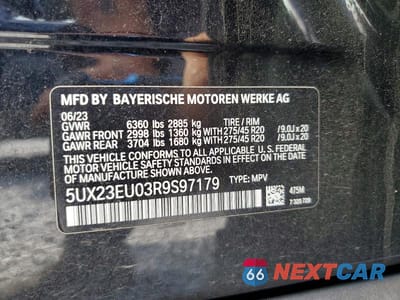 Zdjęcie 13 z 13 samochodu: 2024 BMW X5 XDRIVE40I VIN:5UX23EU03R9S97179 - miniatura