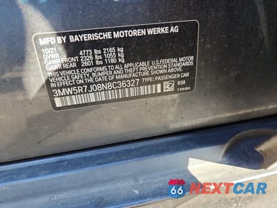 Zdjęcie 12 z 12 samochodu: 2022 BMW 330XI VIN:3MW5R7J08N8C36327 - miniatura