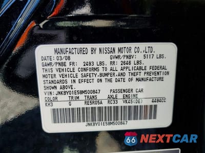 Zdjęcie 12 z 12 samochodu: 2008 INFINITI M45 BASE VIN:JNKBY01E58M500847 - miniatura