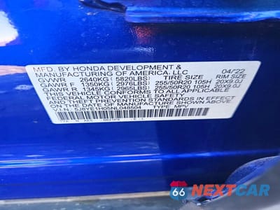 Zdjęcie 13 z 13 samochodu: 2022 ACURA MDX A-SPEC VIN:5J8YE1H05NL048504 - miniatura