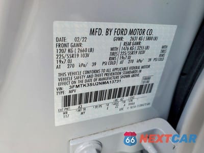 Zdjęcie 13 z 13 samochodu: 2022 FORD MUSTANG MACH-E PREMIUM VIN:3FMTK3SU2NMA13731 - miniatura