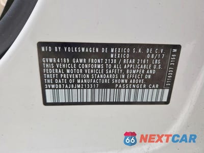 Zdjęcie 13 z 13 samochodu: 2018 VOLKSWAGEN JETTA SE VIN:3VWDB7AJ8JM213317 - miniatura