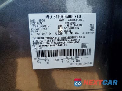 Zdjęcie 13 z 13 samochodu: 2020 FORD EDGE SEL VIN:2FMPK4J90LBA47136 - miniatura