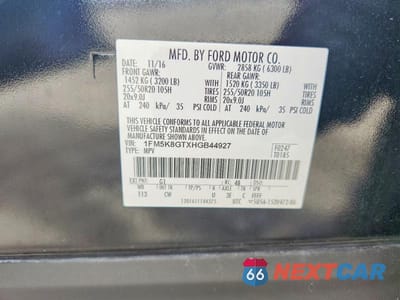 Zdjęcie 13 z 13 samochodu: 2017 FORD EXPLORER SPORT VIN:1FM5K8GTXHGB44927 - miniatura