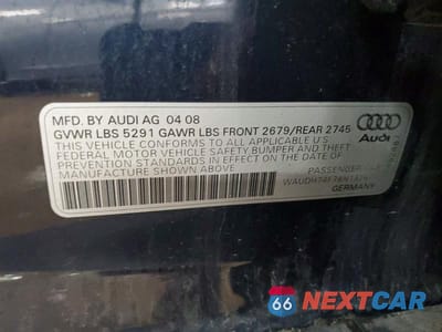 Zdjęcie 12 z 12 samochodu: 2008 AUDI A6 3.2 QUATTRO VIN:WAUDH74F78N132671 - miniatura
